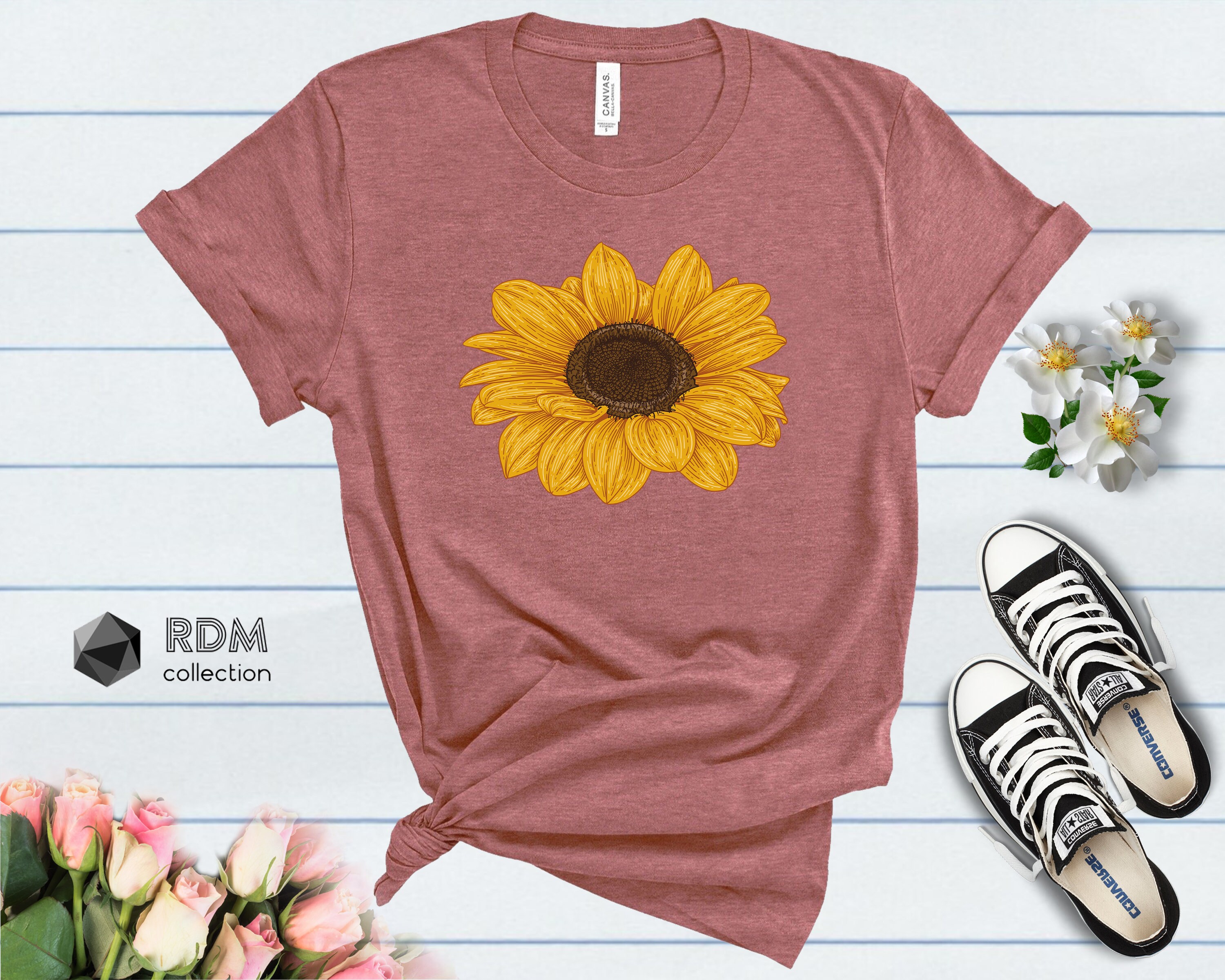 Sunflower Graphic Tshirt Sunflower Shirt sunflower tees | Etsy