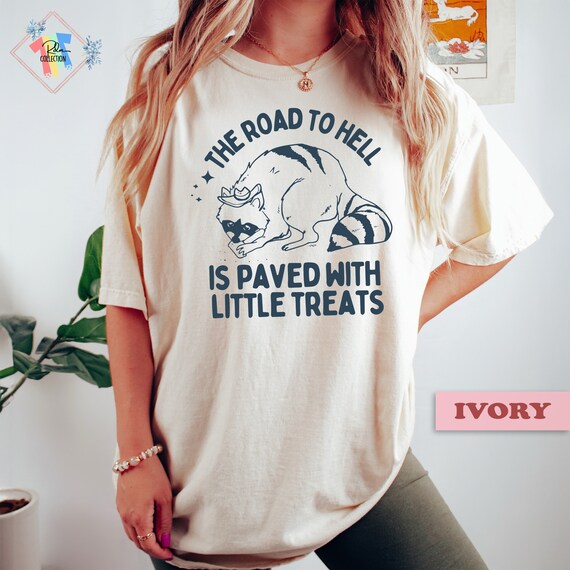 Funny Halloween Raccoon Graphic Tee: Spooky Season Shirt