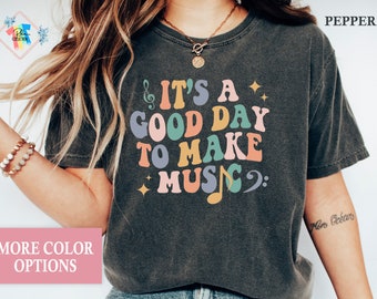 Good Day To Make Music Shirt: Unisex Cotton Music Teacher Tee