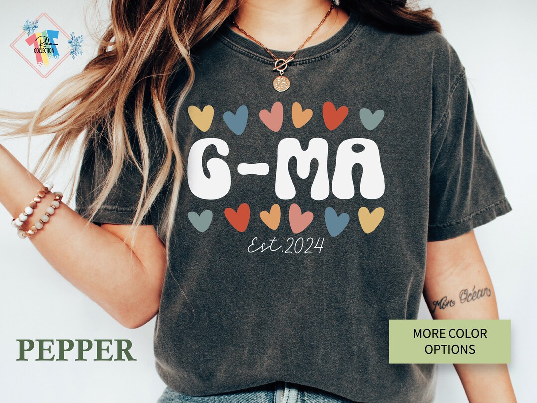 Comfort Colors Floral Gma Est. 2024 Shirt Mothers Day Tshirt Etsy