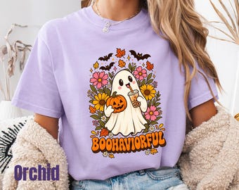 Comfort Colors Boohaviorful ABA Tees Shirt, BCBA RBT Halloween Therapist Gift Tee