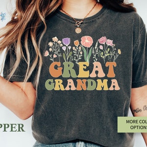 Great Grandma Shirts Funny Mothers Day Gift For Grandma Baby Announcement Tshirt Great Grandmother Shirts Pregnancy Reveal T Shirt