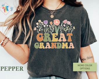 Great Grandma Shirts Funny Mothers Day Gift For Grandma Baby Announcement Tshirt Great Grandmother Shirts Pregnancy Reveal T Shirt