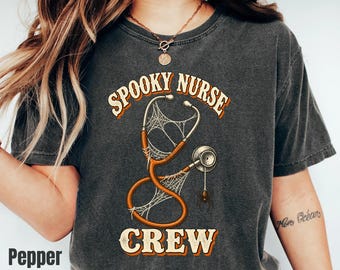 Halloween Nurse Shirt, Spooky Nurse T-shirt, Medical Crew Halloween Gift Tee