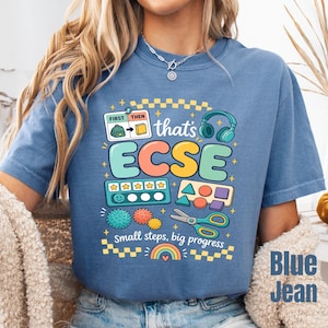 Comfort Colors® Thats Ecse Small Step Big Progress Special Education Shirt, Early Childhood Teacher Gift, Milestones Educator