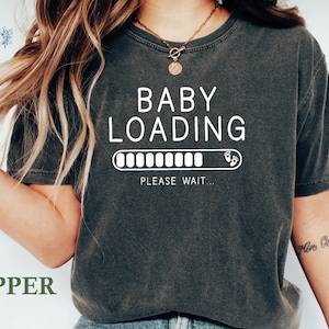 Baby Loading Shirt, Cute Infant Tee For Newborns, Baby Shower Gift, Funny Toddler Apparel, 1St Birthday Outfit, Pregnant Mom Bump Shirt