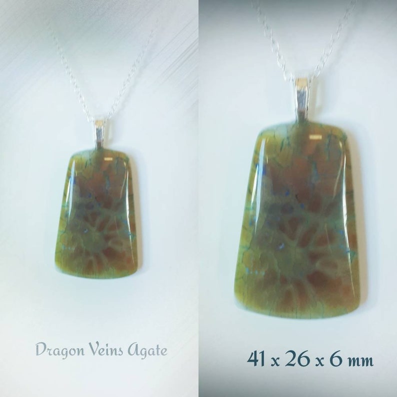 Dragon Veins Agate Pendant Necklace