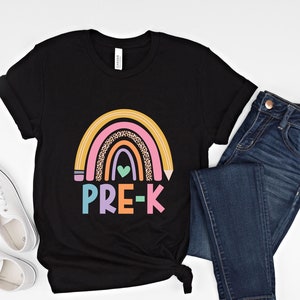 PRE-K シャツ、幼稚園教師シャツ、幼稚園ギフト、幼稚園ドリームチームシャツ、幼稚園チームシャツ、新学期シャツ、教師シャツ