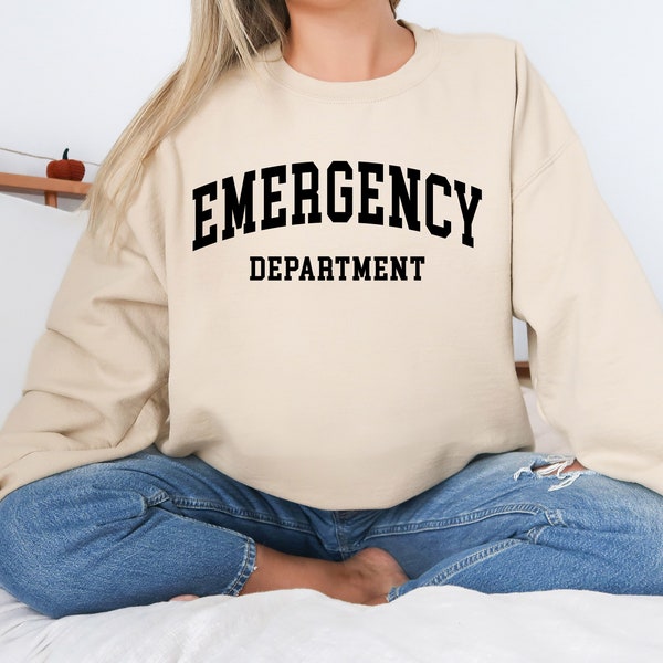 Emergency Department Sweatshirt, ER Nurse, Emergency Room Tech Gift, ER Tech Sweater, Emergency Nurse Crewneck, Emergency Nurse Gift, ER