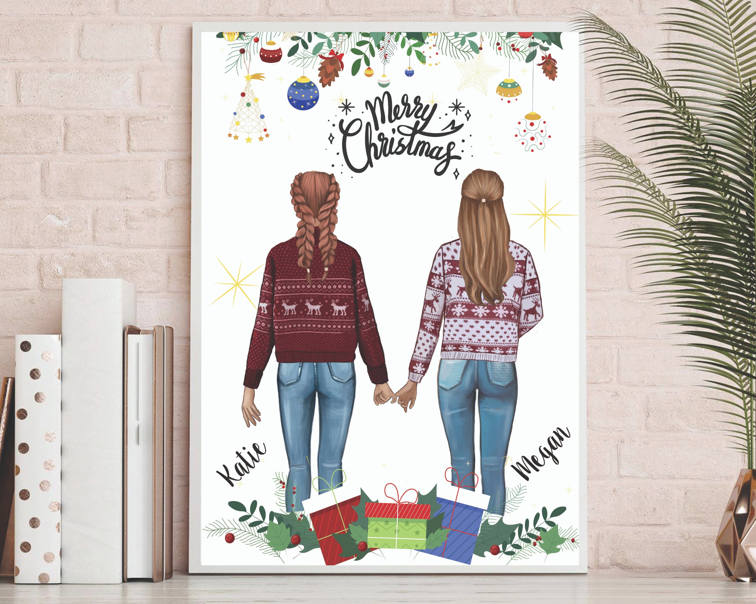 Christmas Gift for Friend, Best Friend Gift Idea, Friendship Poster