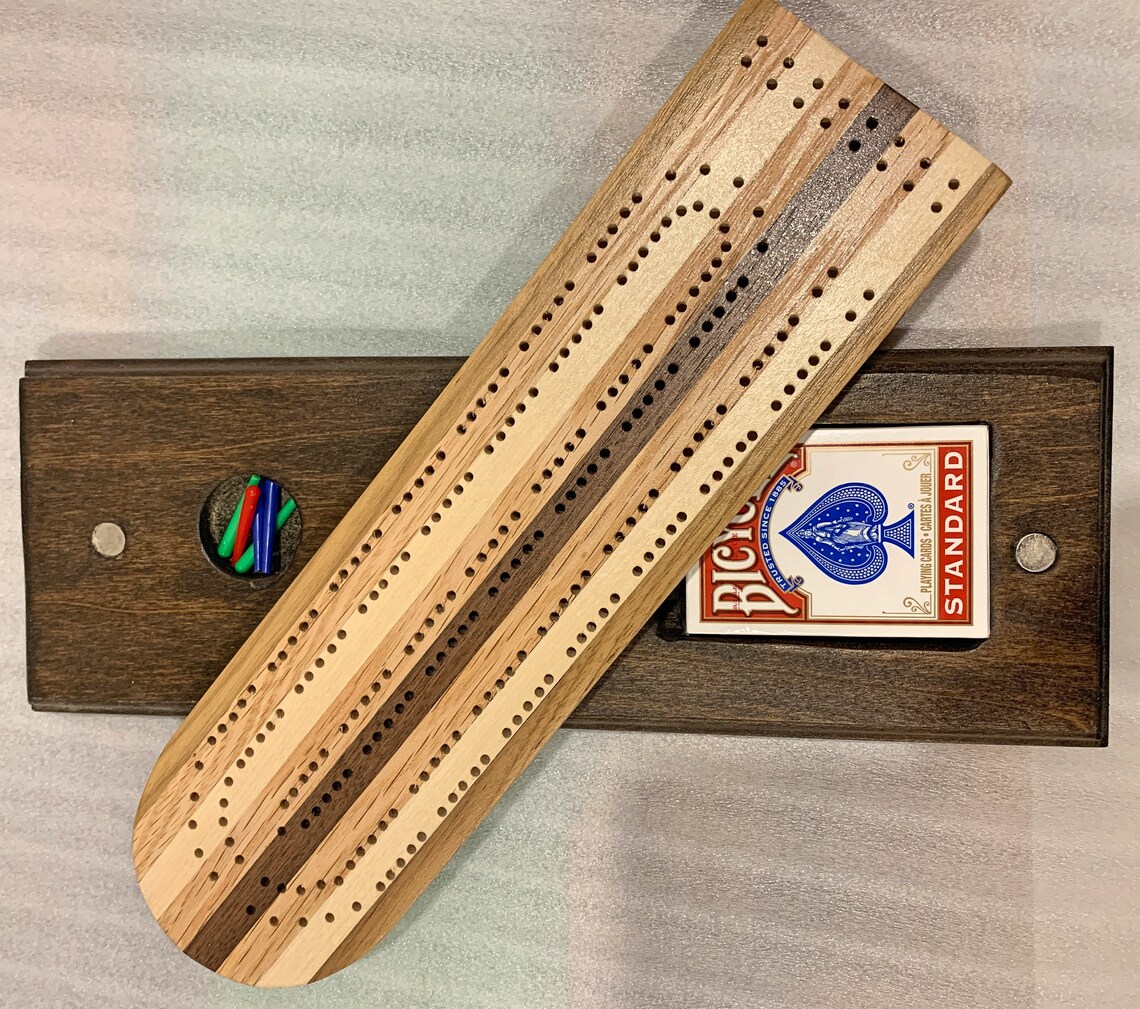 Hand crafted cribbage board Etsy