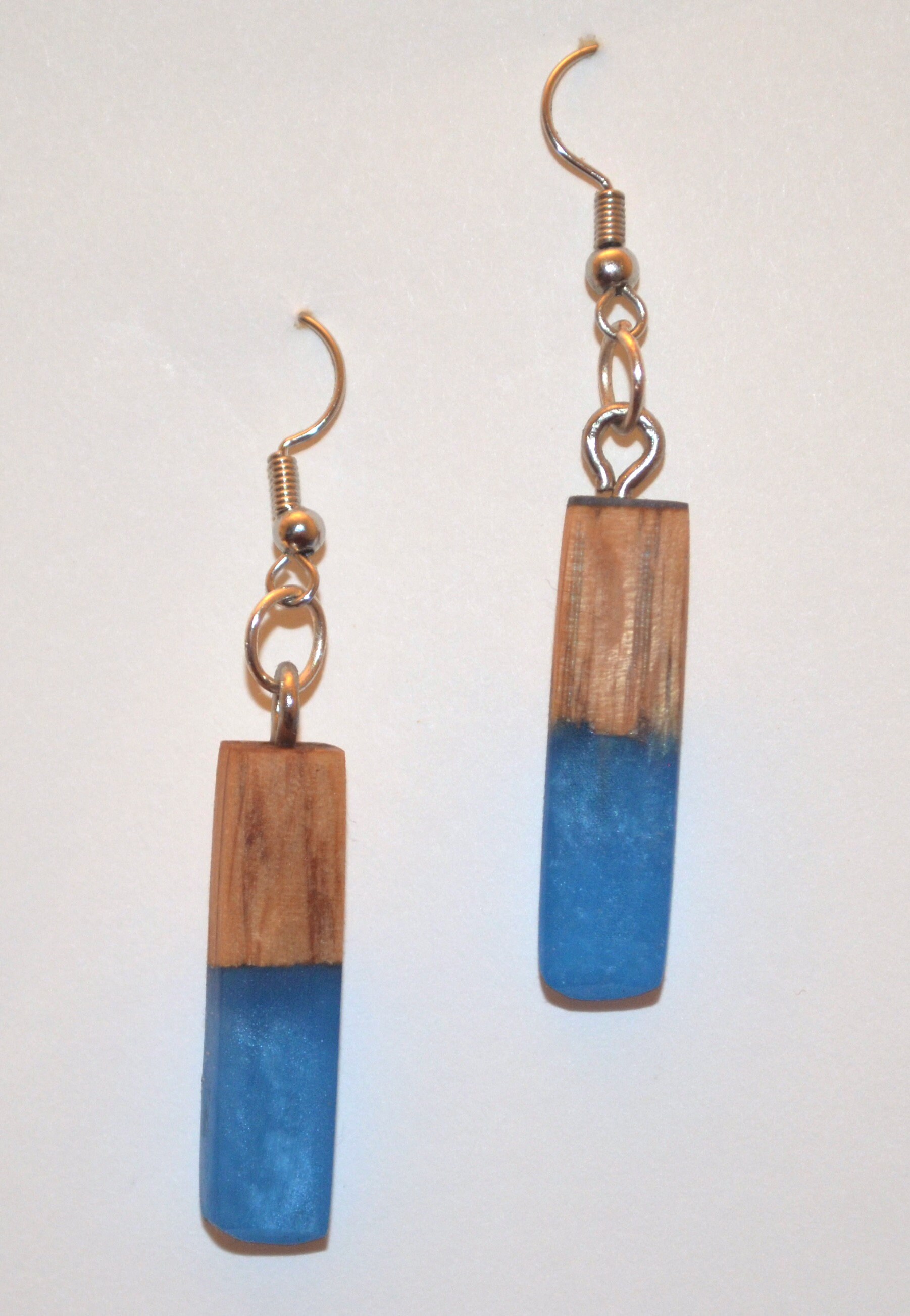 Wood Epoxy Earrings Etsy
