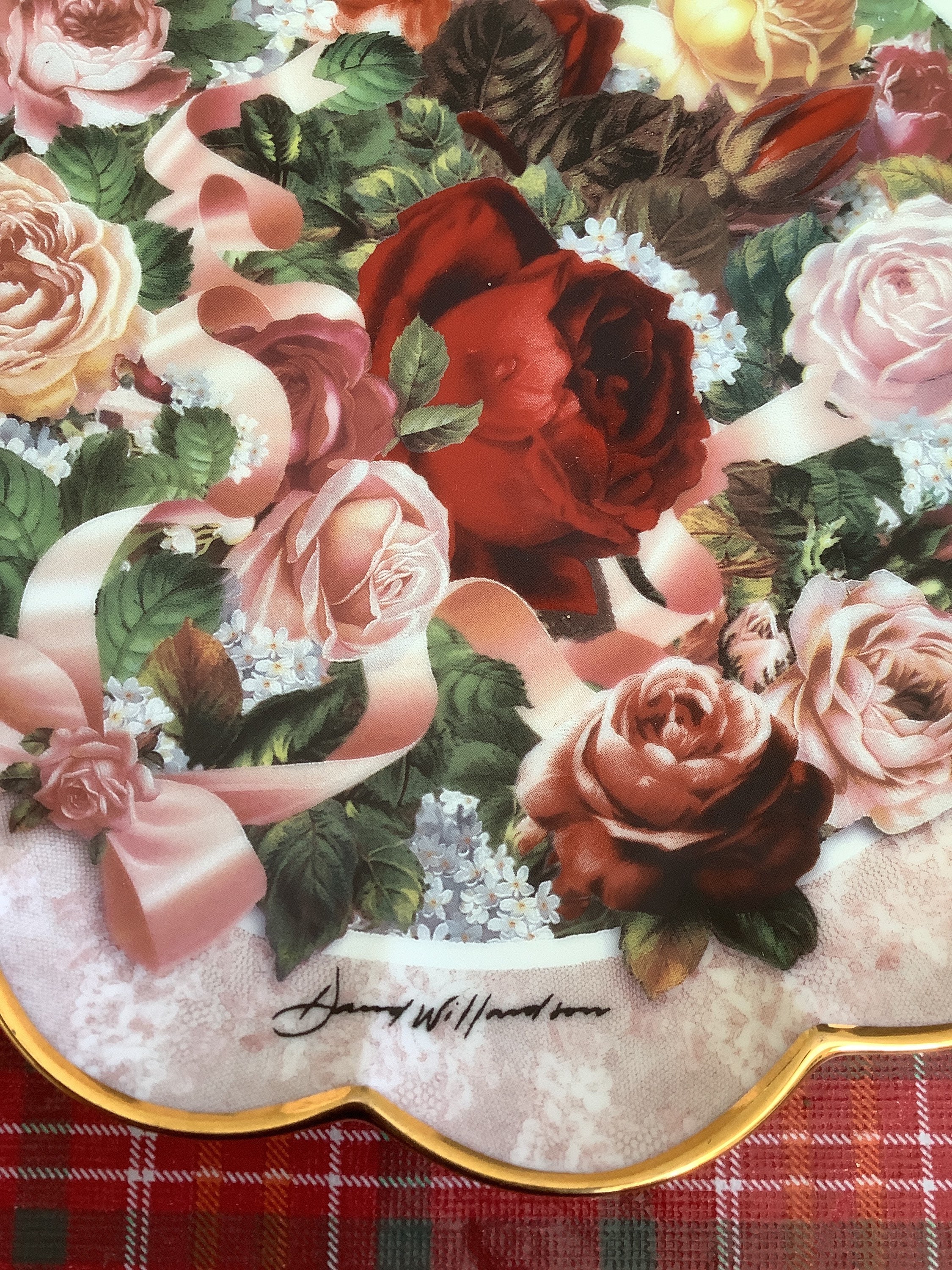 Vintage Franklin Mint Heirloom Victorian Rose Bouquet Plate Etsy