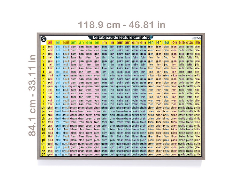 Ier Chart French Syllables Reading Poster: Letters, Consonants, Vowels (digital ...