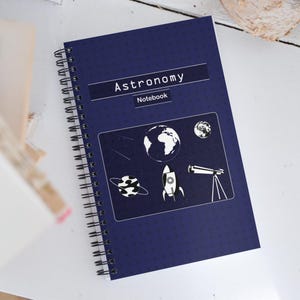 ASTRONOMY Spiral notebook, Dotted paper composition For Science Students.