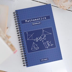 MATHEMATICS Dotted paper composition Spiral notebook, For Students, teachers and Mathematicians.