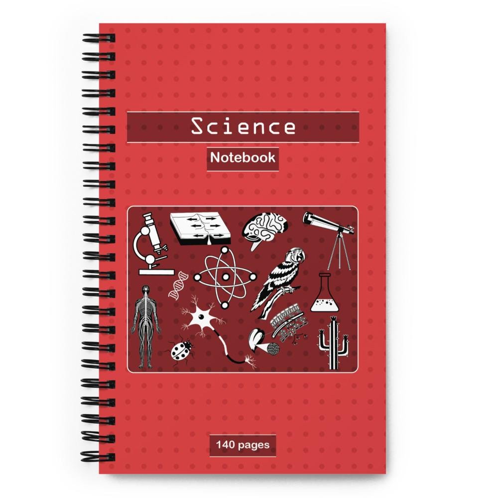 SCIENCE Spiral Notebook Dotted Paper Composition, for Scientific ...