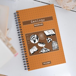 GEOLOGY Dotted paper composition Spiral notebook, For Students and teachers.