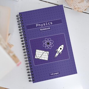 PHYSICS Dotted paper composition Spiral notebook, For Students, teachers and Physicists.