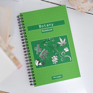 BOTANY Spiral notebook, Dotted paper composition For Science Students.