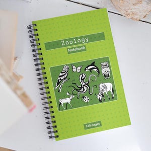 ZOOLOGY Dot Grid paper composition Spiral notebook, For students, teachers, and researchers.