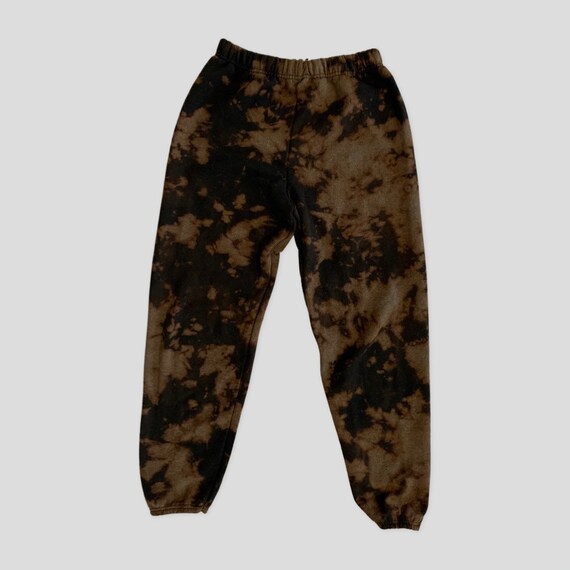 Bleach Dye Sweatpants Reverse Tie Dye Black Cozy Sweatpants Etsy