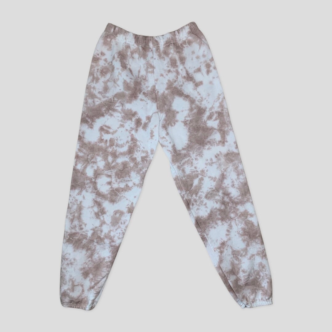 red and black tie dye sweatpants