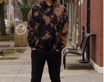 black and white tie dye hoodie