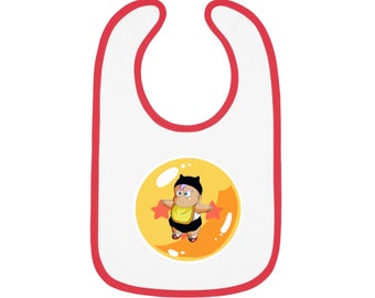 Baby Tunks in Dragon Ball DBZ Baby Contrast Trim Jersey Bib