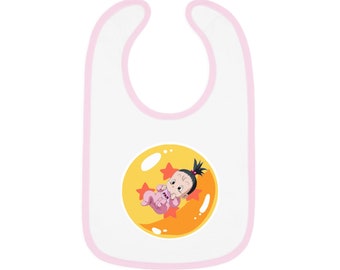 Baby Pan in Dragon Ball DBZ Baby Contrast Trim Jersey Bib