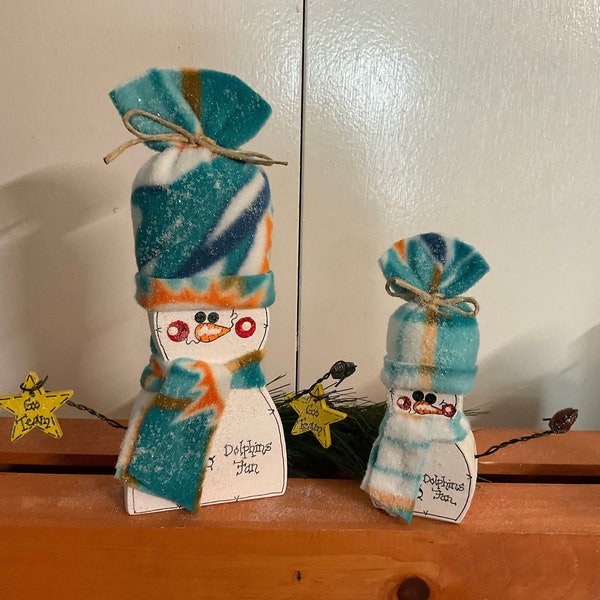 Miami Dolphins Snowmen