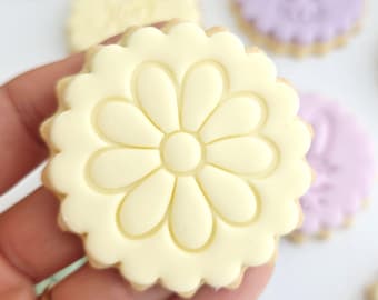 Stempel z masy cukrowej Daisy, podwójna foremka do ciastek w rozmiarze M&S, spersonalizowany wytłaczacz