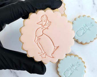 Duck Cookie Stamp: Acrylic Impression, Baby Shower Cookies, Double Sided Cookie Cutter
