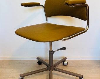Vintage Kovona Mustard Office Arm chair K-107 from Czechoslovakia 1970&quot;s