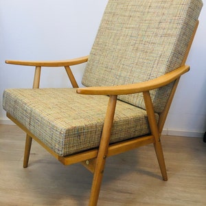 ヴィンテージ ラウンジブーメラン アームチェア、TON製、チェコスロバキア、1970年代