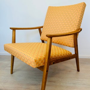 Vintage loungefauteuil uit Tsjechoslowakije jaren 60