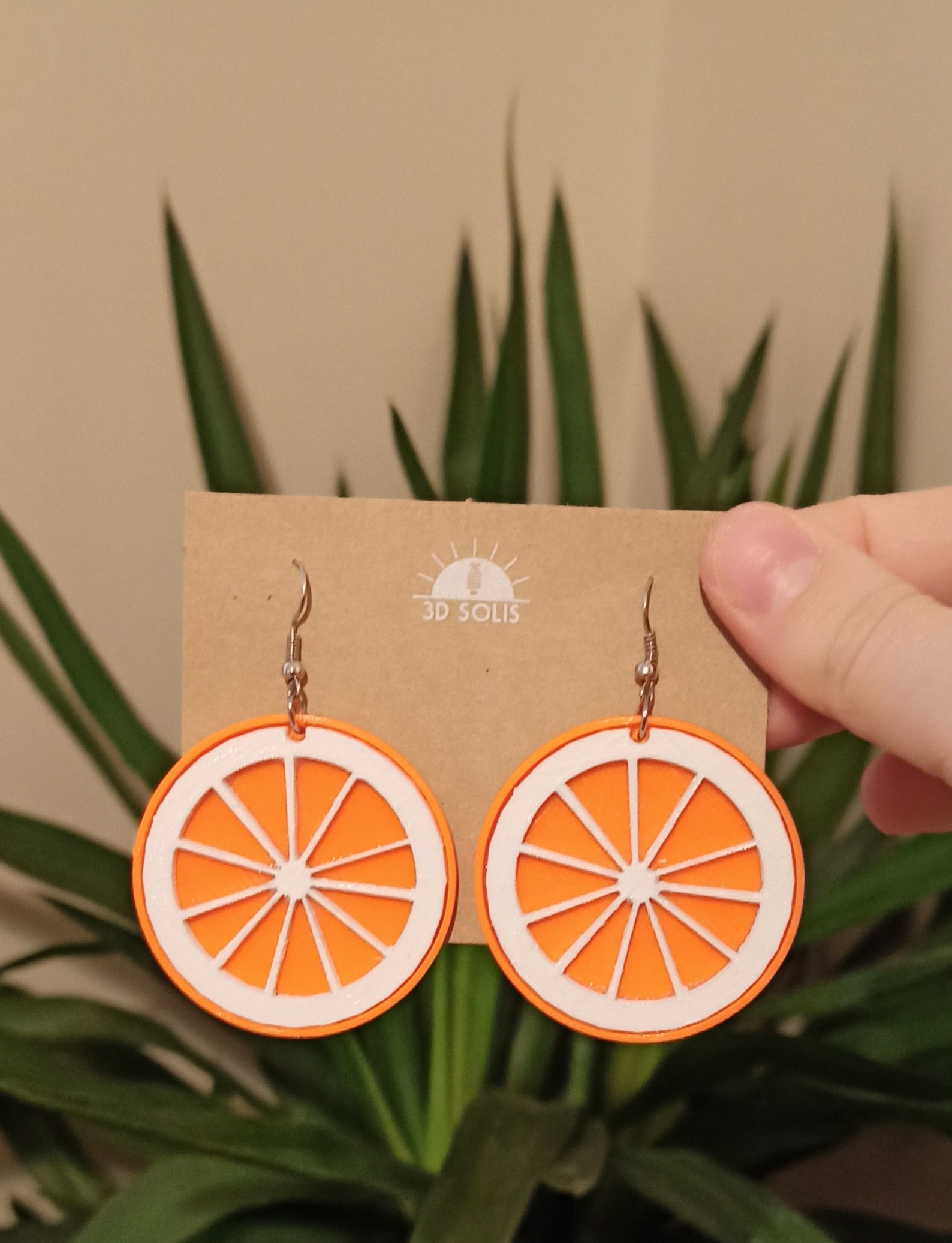 Boucle doreille orangeFruit EarringJumbo Size Etsy