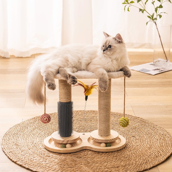 Cat Sisal Scratching Post, Interactive Cat Toy, Cat Scratcher, Cat Furniture, Play Furniture, Cat Tree, Cat Toy, Cat Lover Gift