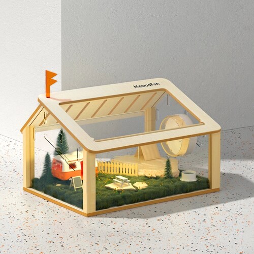 Stunning Handcrafted Wood Hamster Cages image