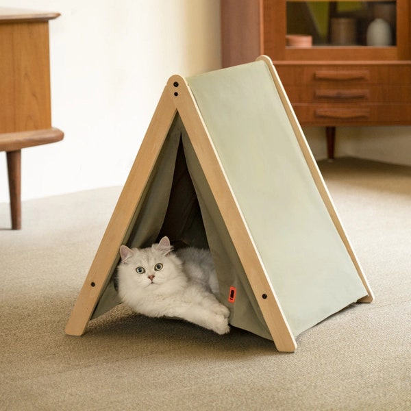 Cat &dog bed, Pet furniture, Teepee for cats and dogs, Cat hammock, Bed cave, Cat bed tent, Cat house tent, Wooden cat bed, Cat furniture