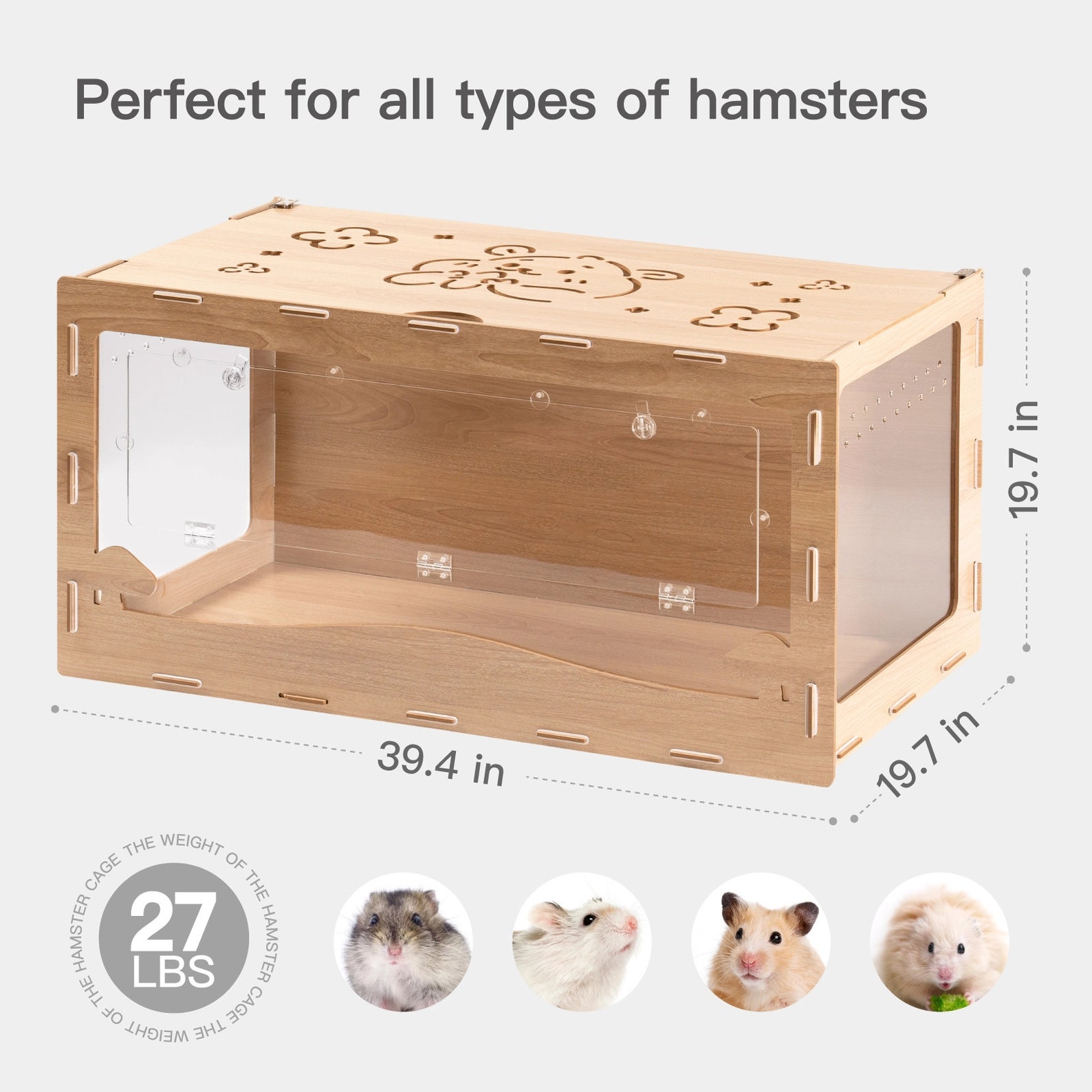 Large Wooden Hamster Cage Wood Pet Furniture Small Pet Cage Etsy