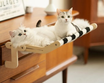 Cat window perch for 2, Large cat hammock, Cozy cat bed, Cat Window Shelf, Window bed for cat, Window hammock, Cat Furniture, Pet Furniture