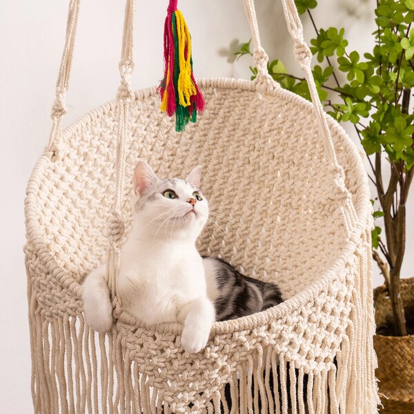 Hammock Window Macrame Cat Swing Bed