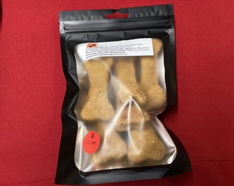 AMR Sweet Potato Dog Treats.  Six Small AMR Dog Treats with No Added Sugar, No Preservatives and No Dyes. Healthy, Delicious Homemade