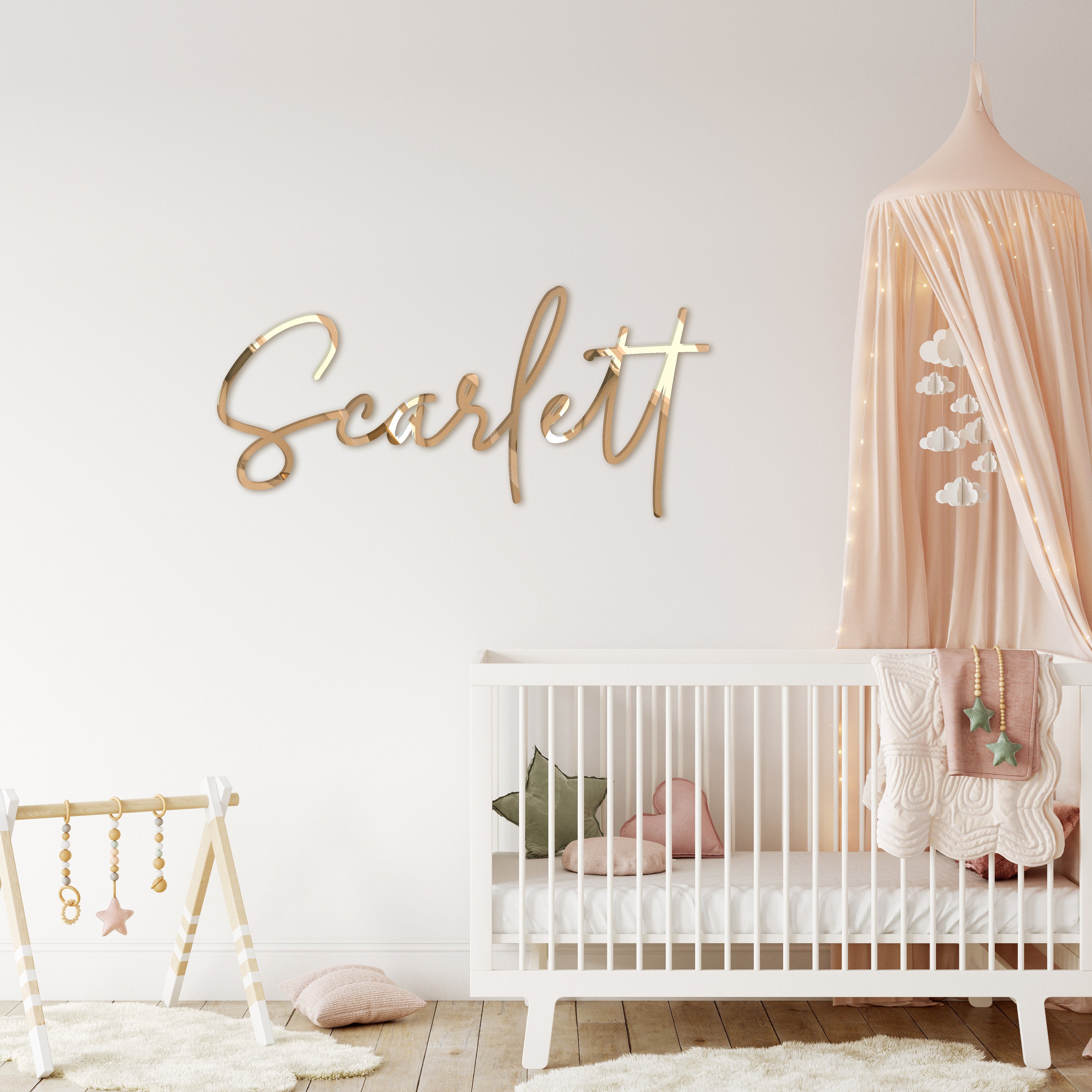 Nursery Name Art - Baby Room Sign - Nursery Wall Decor - Nursery Wall ...