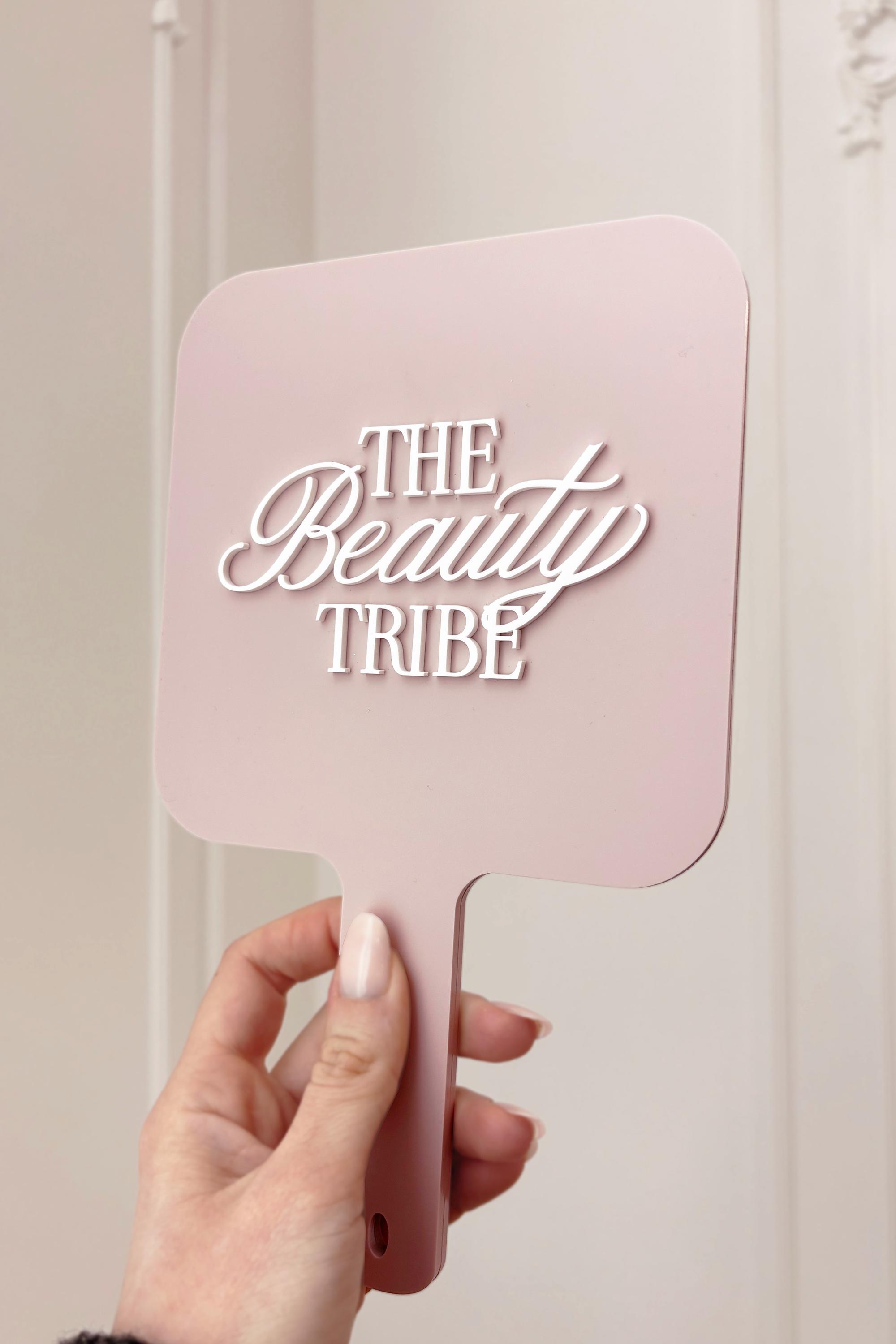 3D Acrylic Handheld Mirror - Custom Logo Sign for Lash Tech Makeup ...