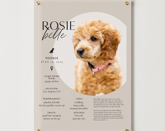 Custom Dog Portrait Poster - Personalized Pet Print - Puppy Adoption Gift - Colorful Pet Keepsake - Dog Parent Gift - Custom Pet Wall Art