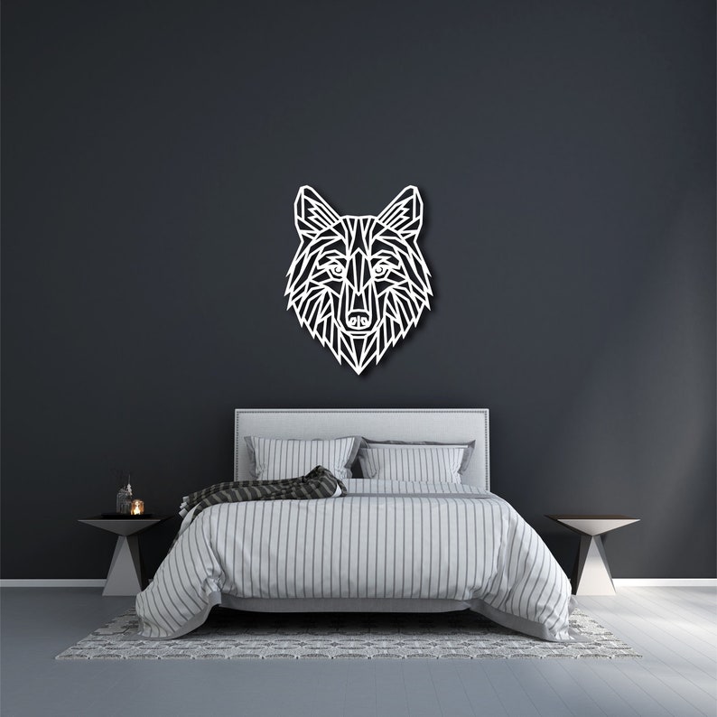 Geometric Wolf Wall Art Geometric Wall Decor Wolf Wall Art Etsy