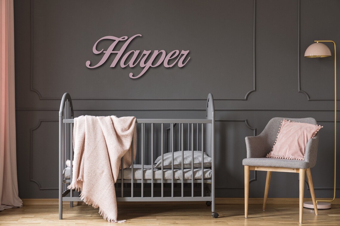 Nursery Sign Name Nursery Wall Decor Personalized Wall Art Etsy