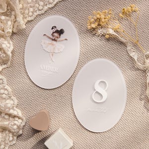 Cartes mensuelles des étapes clés de bébé - Décoration de bébé ballerine aquarelle - Cadeaux de baby shower - Étapes clés mensuelles de bébé - Cartes interchangeables